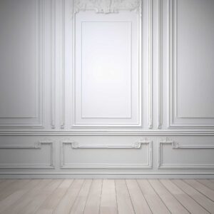 Pared Madera Elegante Blanca